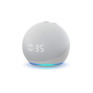 N4coYcAq AMAZON ECHO DOT 4TH GENERATION CLOCK WHITE BLUETOOTH SPEAKER 01 phonewale online buy at lowest price