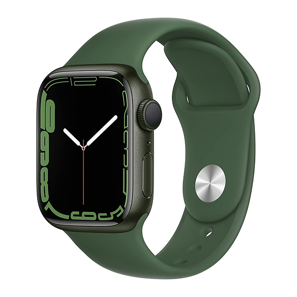 Apple Watch Series 7 GPS 41mm Green Aluminium Case with Clover Sport Band 01 phonewale