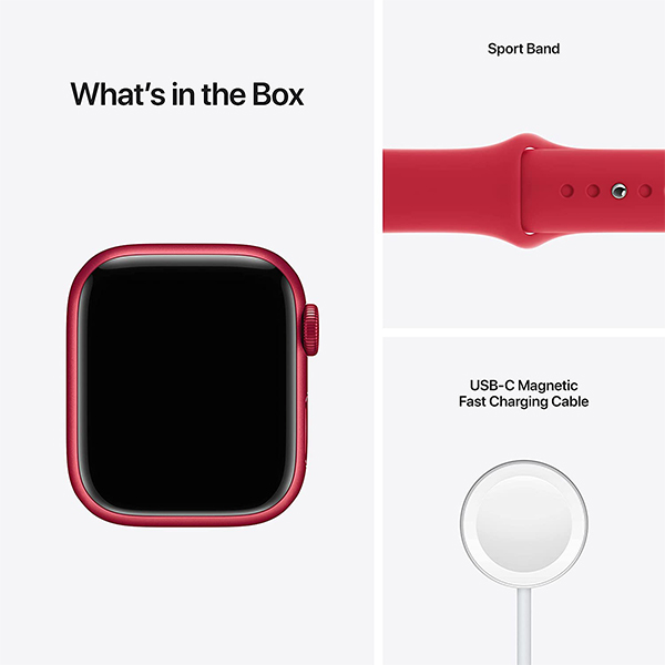 Apple Watch Series 7 GPS Cellular Aluminium Case with PRODUCTRED Sport Band Regular 04 phonewale