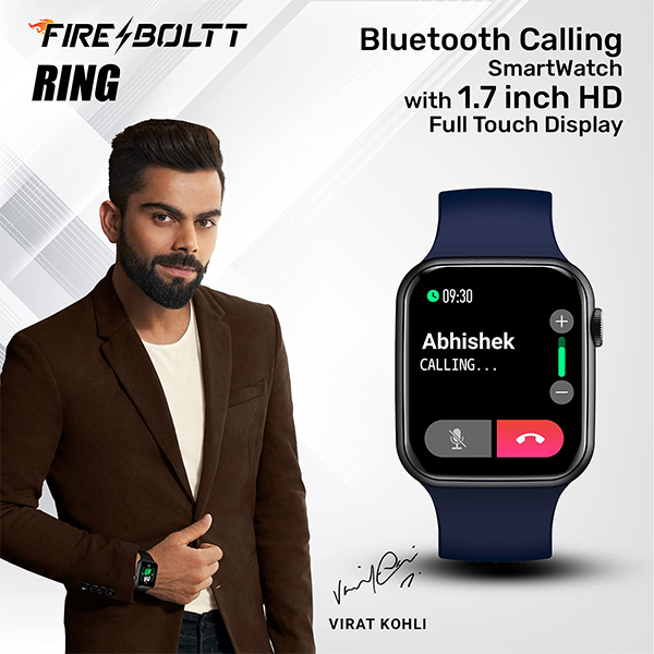 Fire Bolt Bsw005 Bt Calling Blue Smart Watch 02 gujarat india ahamedabad surat valsad vapi mehsana palanpur rajkot buy online at lowest price