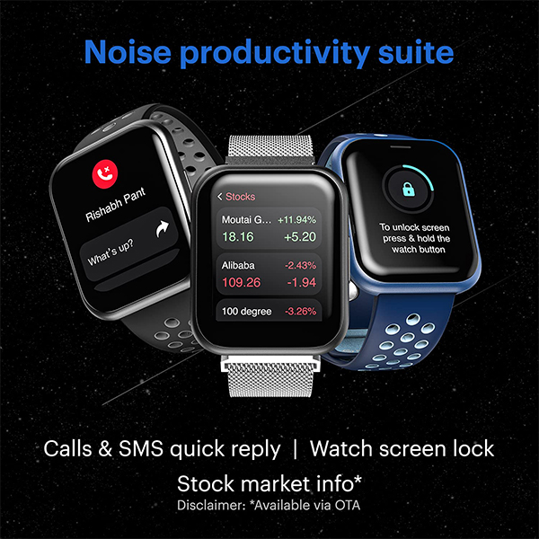 Noise Colorfit Ultra Black Smart Watch 03 gujarat india ahmedabad surat valsad vapi mehsana palanpur rajkot buy online at lowest price