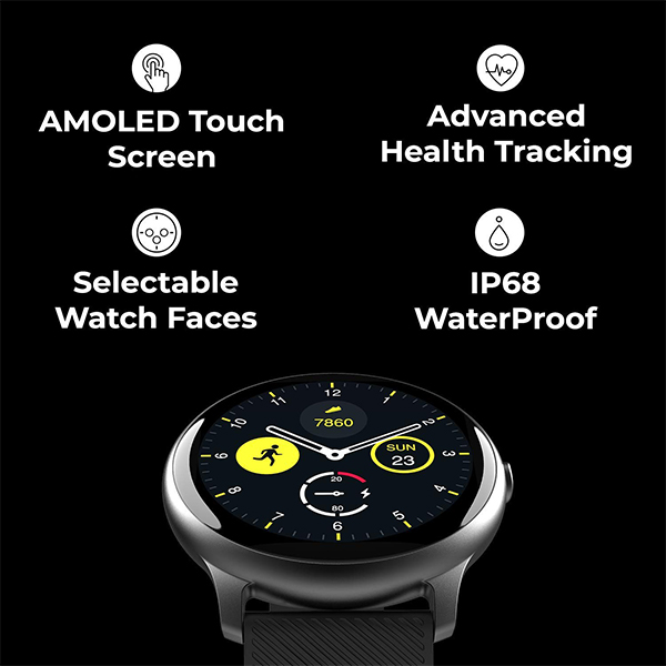 Noise Fit Evolve Black Smart Watch 02 gujarat india ahmedabad surat valsad vapi mehsana palanpur rajkot buy online at lowest price