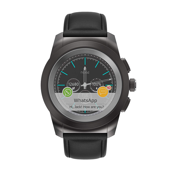 Noise Fit Fusion Black Hybrid Smart Watch 01 gujarat india ahmedabad surat valsad vapi mehsana palanpur rajkot buy online at lowest price