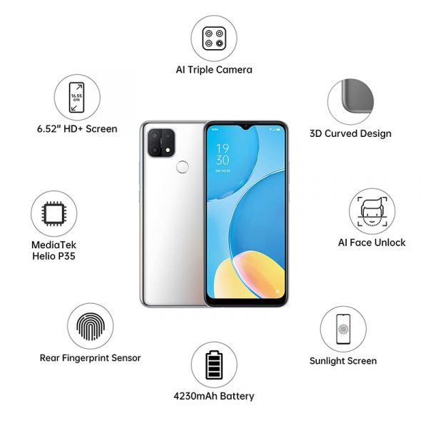 Oppo A15 SILVER RIGHT phonewale ahmedabad android phone online lowest price ahmdeabad surat baroda gujarat rajkot palanpur navasri india