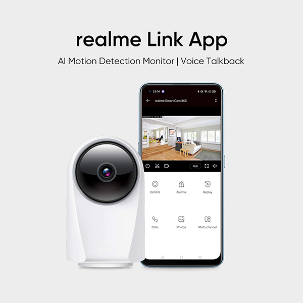 Realme Wifi Smart Camera 360 Degree In White Camera 04phonewale online buy at lowest price ahmedabad gujarat