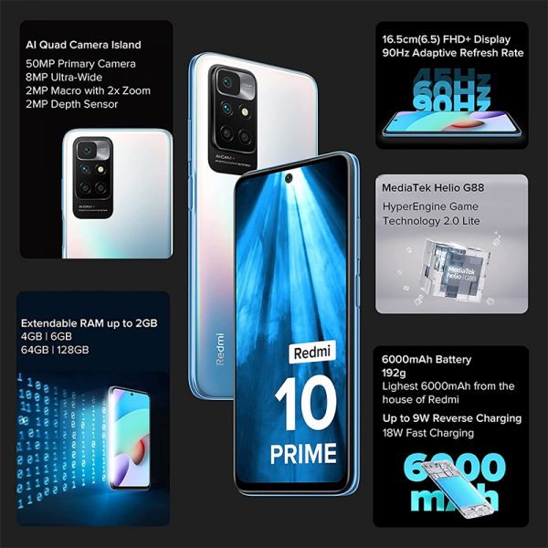 Redmi 10 Prime Bifrost Blue RIGHT phonewale ahmedabad android phone online lowest price ahmdeabad surat baroda gujarat rajkot palanpur navasri india