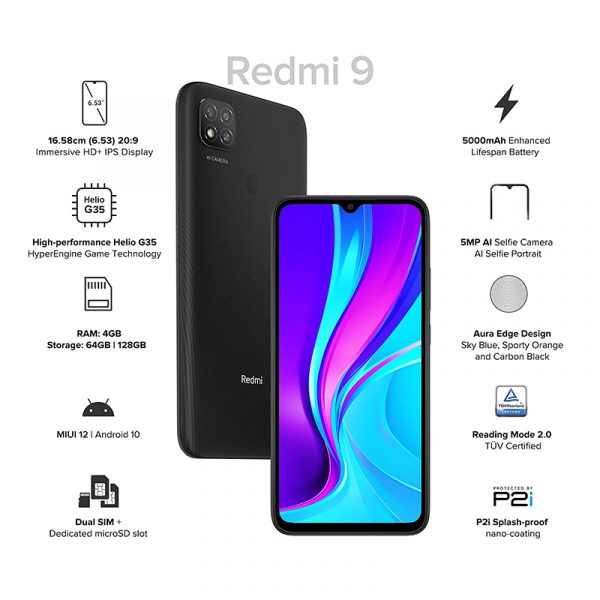 Redmi 9 Black LEFT phonewale ahmedabad android phone online lowest price ahmdeabad surat baroda gujarat rajkot palanpur navasri india