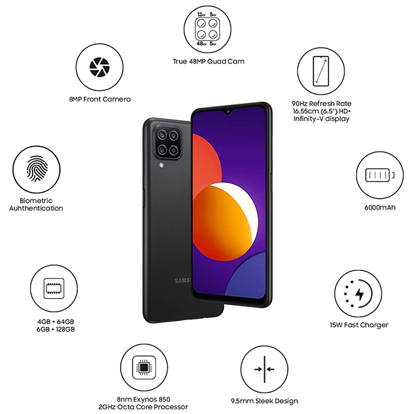 Samsung M12 black phonewale ahmedabad android phone online lowest price ahmdeabad surat baroda gujarat rajkot palanpur navasri india 4